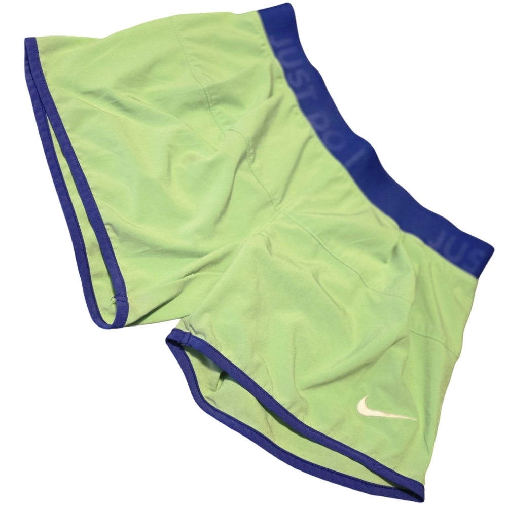 Nike Lime Green Shorts with Navy Trim